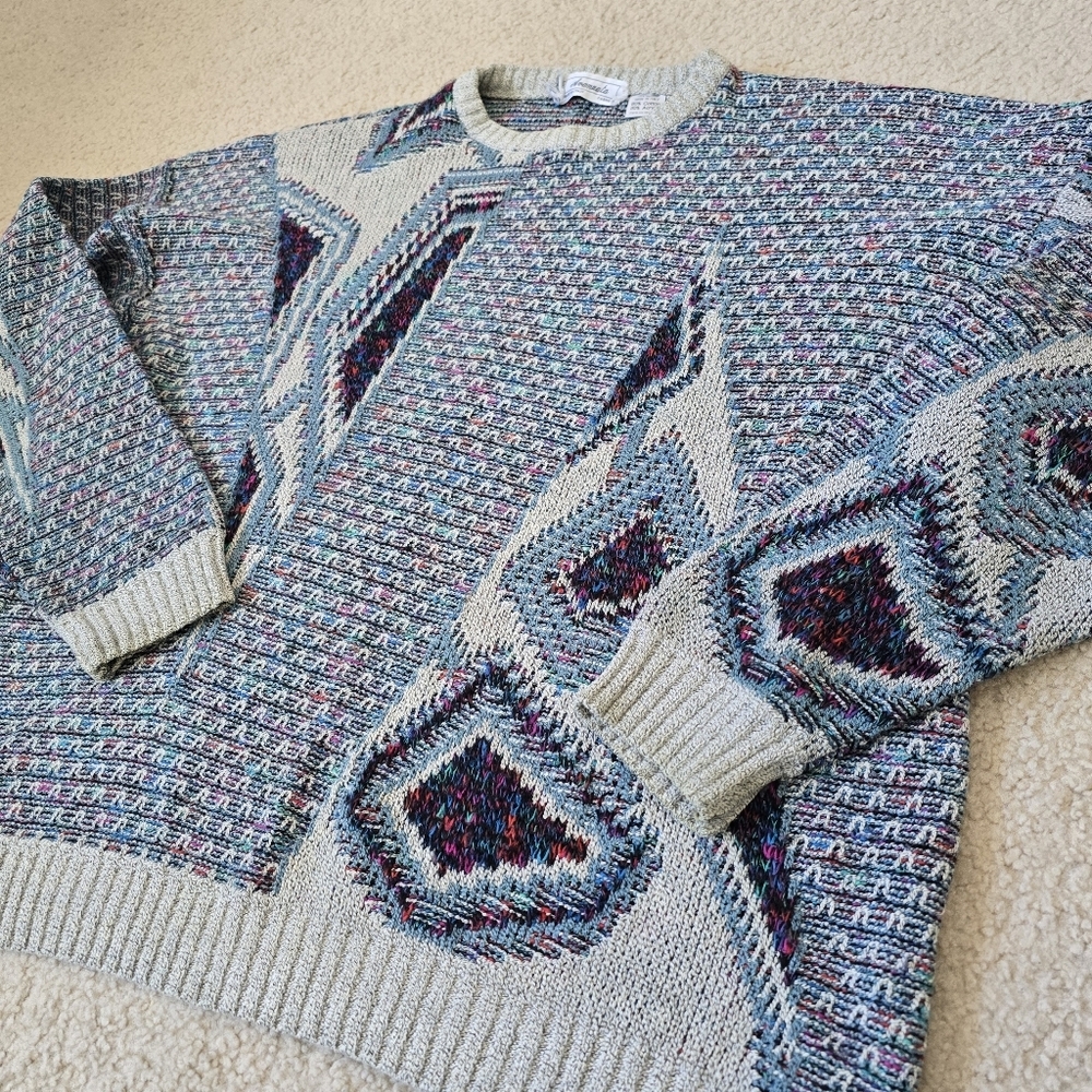 Avanzata Vintage 80s Made in Italy Knit Sweater Large Relaxed Fit